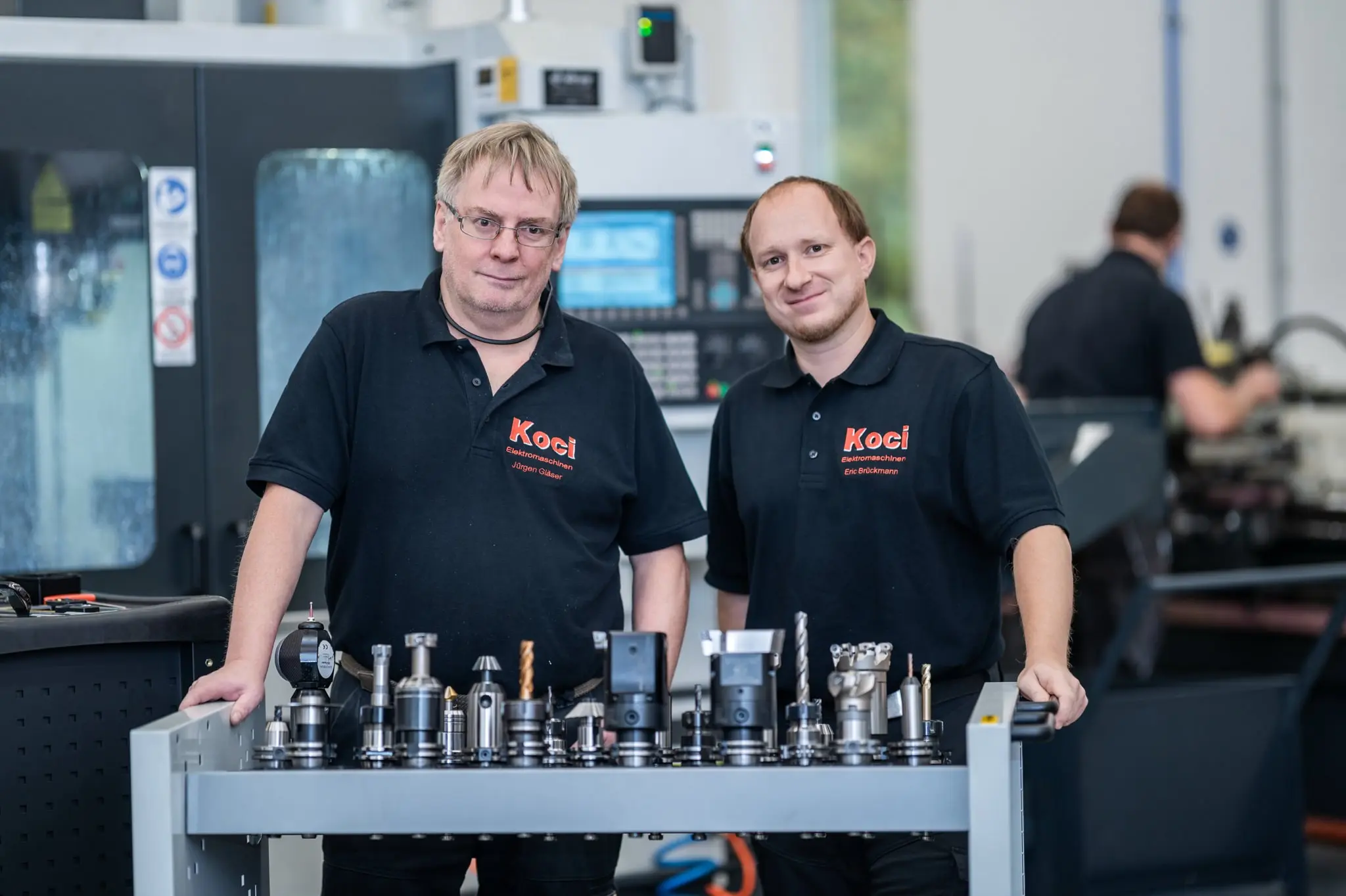 The KOCI CNC team in the workshop