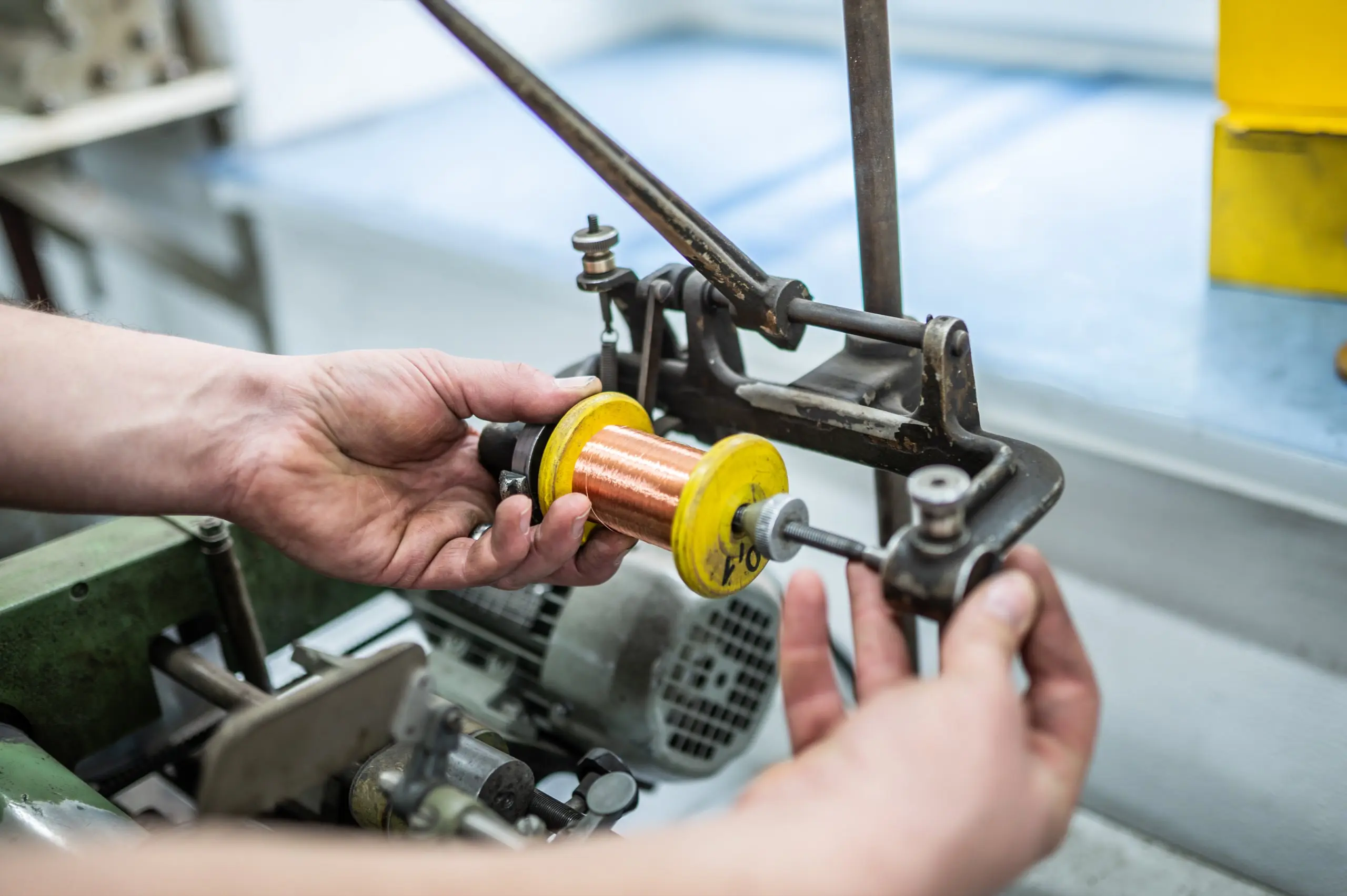 Clamping a motor component for machining